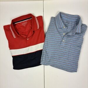 Men's XL Polo Lot 2 Polos Short Sleeve Shirts Multicolor Sporty Preppy